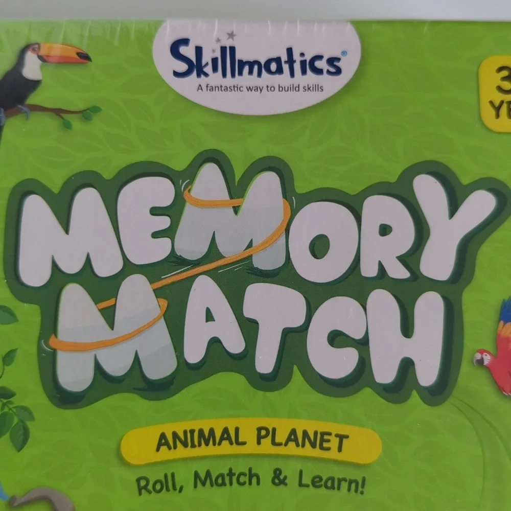 Skillmatics Memory Match animal planet roll match learn family learning game NWT